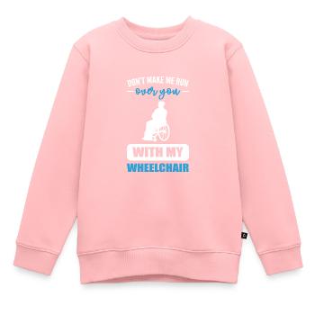 Fauteuil roulant - Sweat Premium enfant bio - rose - Devant - AI Model Kid Female (0cm)