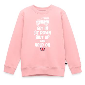 Hold On Landy Rover - Kinder Premium Organic Sweatshirt - Rosa - Vorne - AI Model Kid Female (0cm)