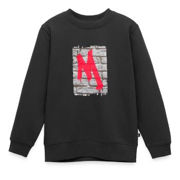 mur m - Sweat Premium enfant bio - noir - Devant - AI Model Kid Female (0cm)