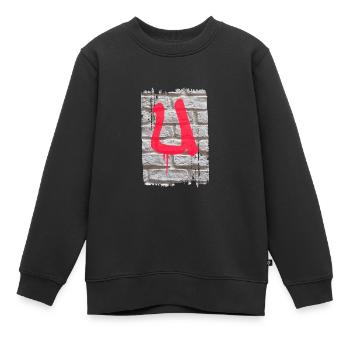 mur - Sweat Premium enfant bio - noir - Devant - AI Model Kid Female (0cm)