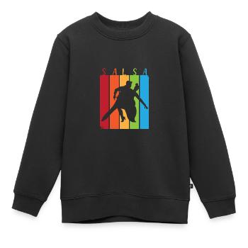 Danseuse de salsa Danseuse - Sweat Premium enfant bio - noir - Devant - AI Model Kid Female (0cm)