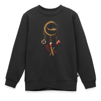 Tigerhai Weihnachten Weihnachtstraumfänger - Kinder Premium Organic Sweatshirt - Schwarz - Vorne - AI Model Kid Female (0cm)