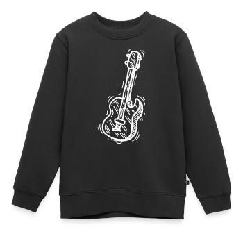 Gitarrist Gitarrist Musiker Gitarre - Kinder Premium Organic Sweatshirt - Schwarz - Vorne - AI Model Kid Female (0cm)