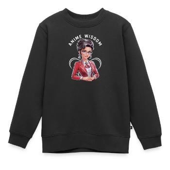 Anime-Weisheit - Kinder Premium Organic Sweatshirt - Schwarz - Vorne - AI Model Kid Female (0cm)