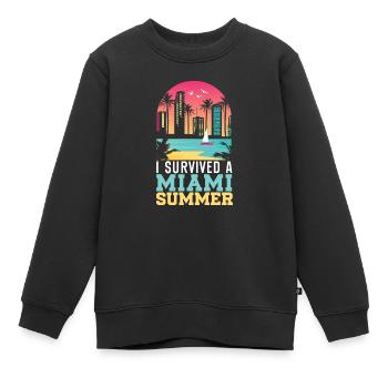 États-Unis États-Unis État d’Amérique Miami - Sweat Premium enfant bio - noir - Devant - AI Model Kid Female (0cm)