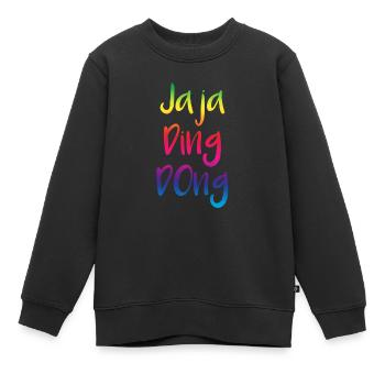 jaja ding dong - Kinder Premium Organic Sweatshirt - Schwarz - Vorne - AI Model Kid Female (0cm)