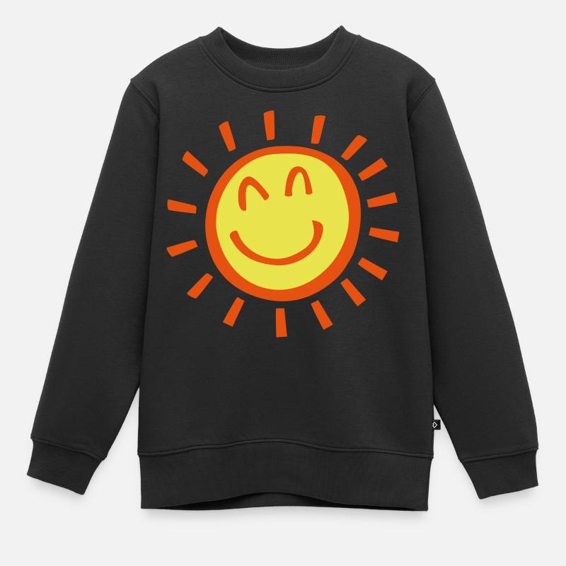 Sonne - Kinder Premium Organic Sweatshirt - Schwarz