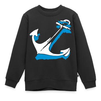 Anker Norddeutschland Hamburg Küste Kiel Hanse - Kinder Premium Organic Sweatshirt - Schwarz - Vorne - AI Model Kid Female (0cm)
