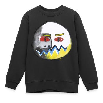 Mask Two - pancake style for hey kids - Kids Premium Organic Sweatshirt - black - Front - AI Model Kid Female (0cm)