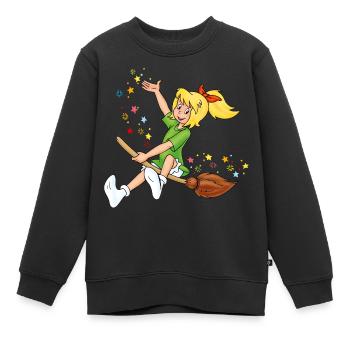 Bibi Blocksberg auf Kartoffelbrei Sternchen - Kinder Premium Organic Sweatshirt - Schwarz - Vorne - AI Model Kid Female (0cm)