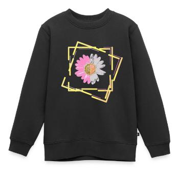 Margerite, Blüte, Blume - Kinder Premium Organic Sweatshirt - Schwarz - Vorne - AI Model Kid Female (0cm)