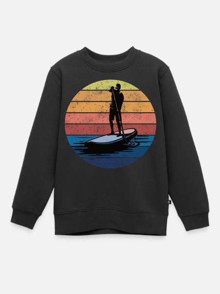 SOUPER. Stand up paddle. Conseil Sup. stand up paddle - Sweat Premium enfant bio - noir