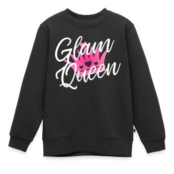Glamour Reine Reine Princesse Rose - Sweat Premium enfant bio - noir - Devant - AI Model Kid Female (0cm)