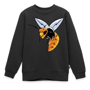 Guêpe insecte - Sweat Premium enfant bio - noir - Devant - AI Model Kid Female (0cm)