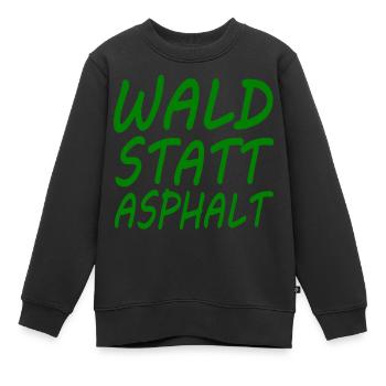 wald statt asphalt - Kinder Premium Organic Sweatshirt - Schwarz - Vorne - AI Model Kid Female (0cm)