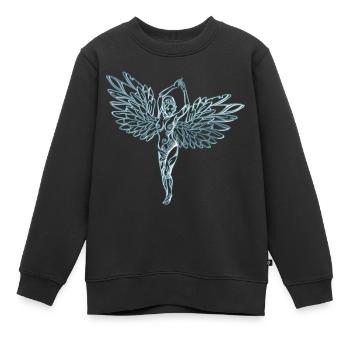 Engel-Engel Engel im Himmel - Kinder Premium Organic Sweatshirt - Schwarz - Vorne - AI Model Kid Female (0cm)