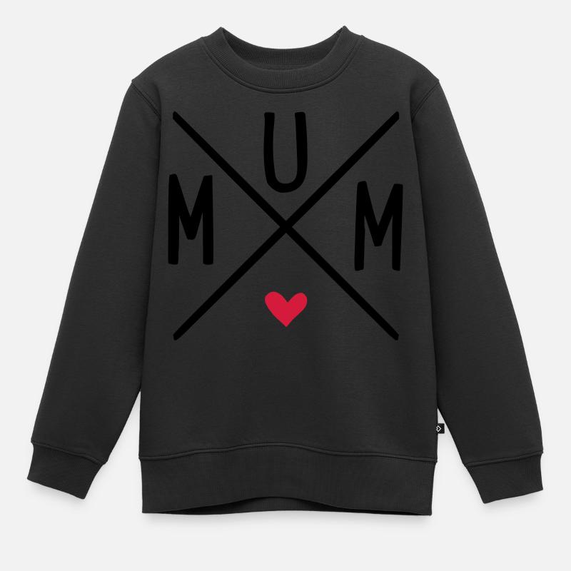 mum - Sweat Premium enfant bio - noir