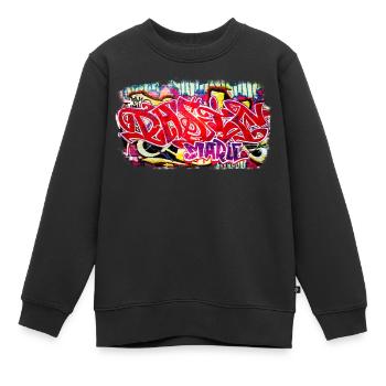 Berliner Mauer Graffiti Schrift - Kinder Premium Organic Sweatshirt - Schwarz - Vorne - AI Model Kid Female (0cm)