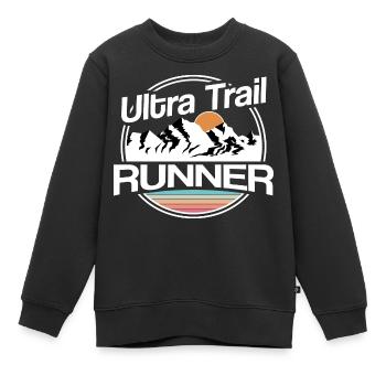 Ultrarunning, Ultra Trail Runne - Kinder Premium Organic Sweatshirt - Schwarz - Vorne - AI Model Kid Female (0cm)