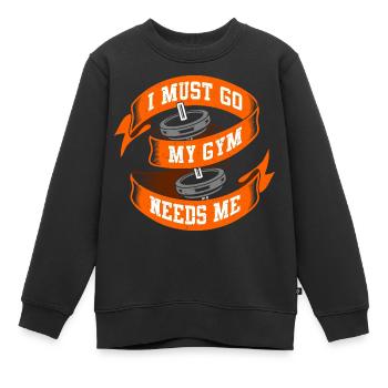 Fitnessstudio - Kinder Premium Organic Sweatshirt - Schwarz - Vorne - AI Model Kid Female (0cm)