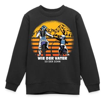 Wie der Vater so der Sohn Papa und Sohn - Kinder Premium Organic Sweatshirt - Schwarz - Vorne - AI Model Kid Female (0cm)