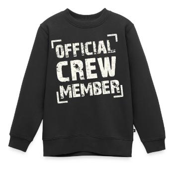 membre officiel de l'équipage - Sweat Premium enfant bio - noir - Devant - AI Model Kid Female (0cm)