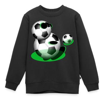 Fußballer Fußball - Kinder Premium Organic Sweatshirt - Schwarz - Vorne - AI Model Kid Female (0cm)