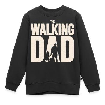 Geschenk für werdende Papas The Walking Dad - Kinder Premium Organic Sweatshirt - Schwarz - Vorne - AI Model Kid Female (0cm)