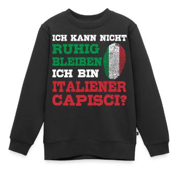 Typisch Italiener Italien Geste Capisci - Kinder Premium Organic Sweatshirt - Schwarz - Vorne - AI Model Kid Female (0cm)