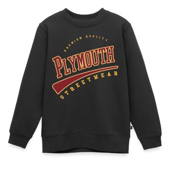 Plymouth Angleterre UK College High School Style - Sweat Premium enfant bio - noir - Devant - AI Model Kid Female (0cm)