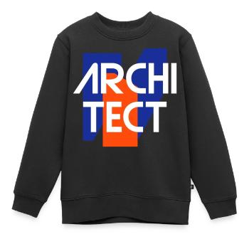 Architect (geometrische Figuren) - Kinder Premium Organic Sweatshirt - Schwarz - Vorne - AI Model Kid Female (0cm)