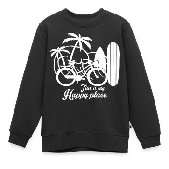 Dies ist mein glücklicher Ort - Kinder Premium Organic Sweatshirt - Schwarz - Vorne - AI Model Kid Female (0cm)