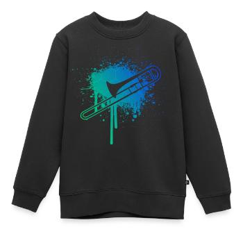 Brass Instrument Men’s Brass Band Femmes - Sweat Premium enfant bio - noir - Devant - AI Model Kid Female (0cm)