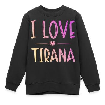 J’adore Tirana - Sweat Premium enfant bio - noir - Devant - AI Model Kid Female (0cm)