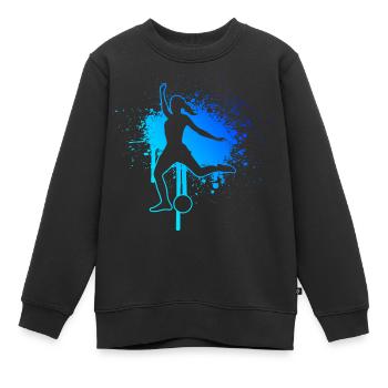 Fussballspielen Fussballer Fussballspieler - Kinder Premium Organic Sweatshirt - Schwarz - Vorne - AI Model Kid Female (0cm)