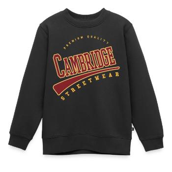 Cambridge Angleterre UK University College Style - Sweat Premium enfant bio - noir - Devant - AI Model Kid Female (0cm)