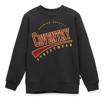 Coventry Angleterre UK University College Style - Sweat Premium enfant bio - noir - Devant - AI Model Kid Female (0cm)
