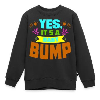 Mère Enceinte Bébé Nourrisson T-shirt Maman - Sweat Premium enfant bio - noir - Devant - AI Model Kid Female (0cm)