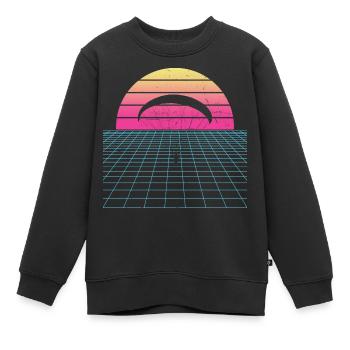 Parapente Parapente Parapente - Sweat Premium enfant bio - noir - Devant - AI Model Kid Female (0cm)