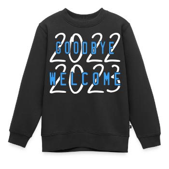 welcome 2023 - Sweat Premium enfant bio - noir - Devant - AI Model Kid Female (0cm)