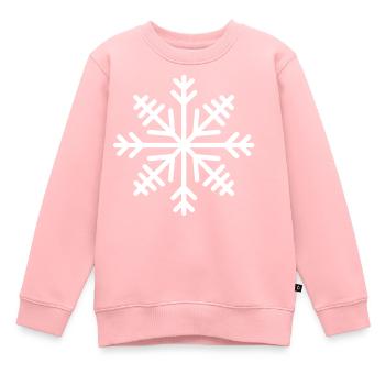 Flocon de neige - Sweat Premium enfant bio - rose - Devant - AI Model Kid Female (0cm)