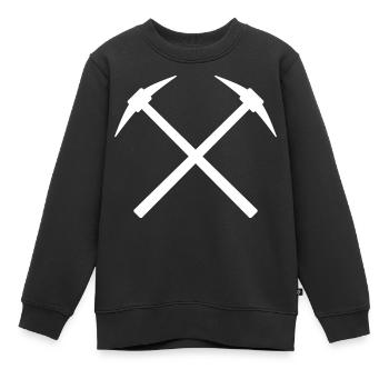 Mining - Kids Premium Organic Sweatshirt - black - Front - AI Model Kid Female (0cm)