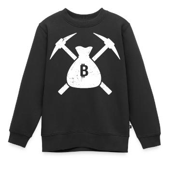 Mining - Kids Premium Organic Sweatshirt - black - Front - AI Model Kid Female (0cm)