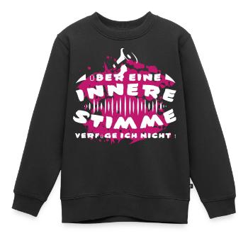 Innere Stimme - Kinder Premium Organic Sweatshirt - Schwarz - Vorne - AI Model Kid Female (0cm)