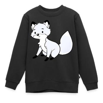Arctic fox - Kids Premium Organic Sweatshirt - black - Front - AI Model Kid Female (0cm)