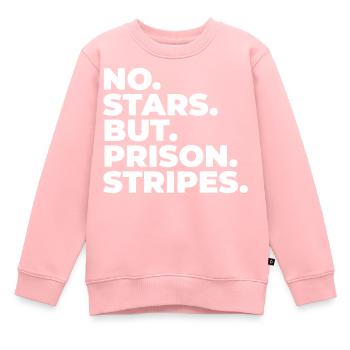 KEINE STERNE STRAFE STRÄFLING STREIFEN KNAST MOTIV - Kinder Premium Organic Sweatshirt - Rosa - Vorne - AI Model Kid Female (0cm)