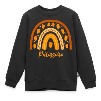 Zum besten Konditor gewählt| Gebäck Geschenkidee - Kinder Premium Organic Sweatshirt - Schwarz - Vorne - AI Model Kid Female (0cm)