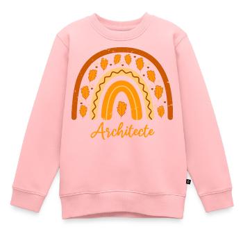 Zum besten Architekten gewählt| Architekt Geschenkidee - Kinder Premium Organic Sweatshirt - Rosa - Vorne - AI Model Kid Female (0cm)