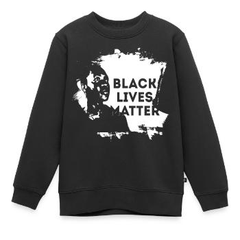 Black Lives Matter - Kinder Premium Organic Sweatshirt - Schwarz - Vorne - AI Model Kid Female (0cm)