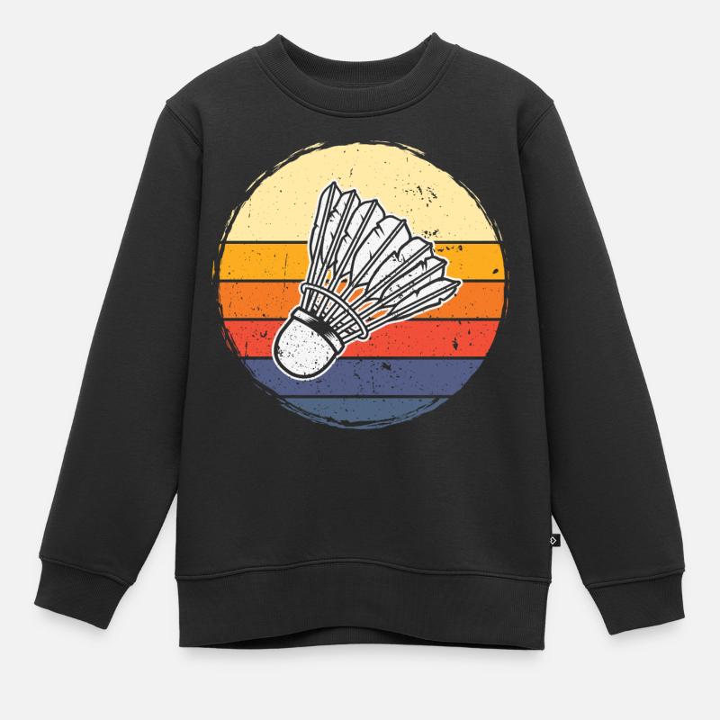 Badminton - Sweat Premium enfant bio - noir